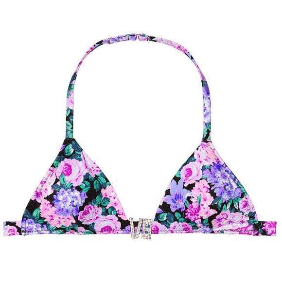 Victoria's Secret Swim VS Shine Hardware Halter Bikini Top Size Medium NWT - Picture 1 of 3